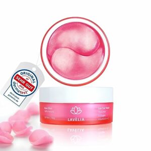 Dermatest: „SEHR GUT“ I Augenpads gegen Augenringe, Falten & Tränensäcke Vegan mit Hyaluron & Kollagen Vitamin A+E Öl & Parabenfrei Anti-Aging Pads mit Sofort-Lifting 30 Paar