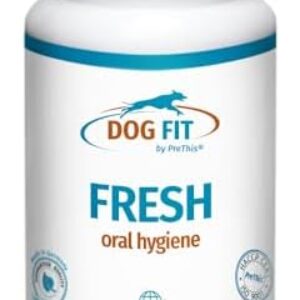 DOG FIT by PreThis® Fresh gegen Mundgeruch & Zahnfleischentzündung beim Hund I Antibakterielle Kräuter für eine gesunde Mundflora ohne Zusätze I 60g