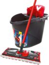 Vileda ULTRAMAX 2in1 Komplett-Set, Bodenwischer-Set mit Eimer, Flachwischer und Microfaser- Wischbezug