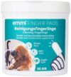 Emmi-pet Finger-Pads für Hunde & Katze, Einweg-Reinigungsfingerlinge für Ohren, Kinn & Augen, Reinigungstücher zur Pflege & Hygiene 50Stück