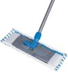 Peggy Perfect Wischmopp Bodenwischer mit Teleskopstiel und 2 Microfaser Bezügen. Mit Einer Stiellänge von 129cm, bei 60° waschbare Wischbezüge, 4 Tuchklemmpunkte auf der 39x11cm großen Bodenplatte.