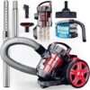 Monzana® Zyklon Staubsauger Beutellos 900W Leistungsstark 1,5L Staubvolumen Haushalt Bodenstaubsauger Kompakt Leicht Sauger HEPA Filter Rot
