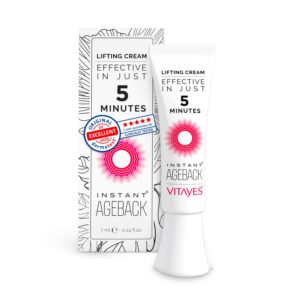 VITAYES Instant Ageback – Anti Aging Faltencreme, Lifting Creme, gegen Falten, schlaffe Haut, Tränensäcke, Faltencreme, Retinol Alternative, Klinisch und dermatologisch getestet (7ml)