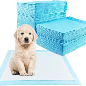Fousenuk PIPI Matten für Hunde, 100 Stück Trainingspads, Wickelunterlagen Einweg 60X60cm, Einmalunterlagen, Pinkelmatte Training Auslaufsicheres 5-Lagiges Design mit Schnell Trocknender Oberfläche