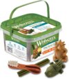 WHIMZEES Gemischte Vielfaltsbox, natürliche, getreidefreie Zahnpflegesnacks, Kaustangen für große Hunde, 14 Stück