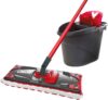 Vileda Ultramax 2in1 Bodenwischer Komplett Set, Wischmopp mit Stiel, Mikrofaserbezug und Eimer mit Powerpresse, für alle Hartböden, Eco-Verpackung