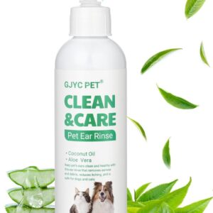 Ohrenreiniger Hund, Hund Ohrentropfen stoppen Ohren Entzündungen und Juckreiz, Haustier Ohrreiniger für Hunde und Katzen, Hundeohrreinigungslösung, Hundeohrschmalz, Schmutz, Geruchsentferner, 4 OZ