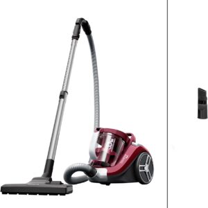Rowenta RO4B23 Compact Power XXL Classic beutelloser Bodenstaubsauger | 900 Watt | 3-stufiges Filtersystem | Fassungsvermögen | kompakt | 8,80 m Reinigungsradius | inkl. 2-in-1 Fugendüse | Rot