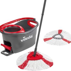 Vileda Turbo EasyWring und Clean Komplett Set + Turbo bezug, rot/grau
