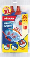 Vileda SuperMocio 3Action Wischmop Ersatzköpfe – Doppel-Vorteilspack