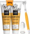 animigo Hundezahnpasta gegen Zahnstein & Mundgeruch 2x100g – inkl. Hundezahnbürste & Fingerzahnbürste – Set für Zahnreinigung mit Zahncreme & Fingerling – Hunde Zahnpflege mit natürlichen Zutaten