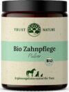 Trust Nature | BIO Zahnpflege Pulver für Hunde & Katzen | gegen Plaquebildung | fördert frischen Atem | Bio Petersilie, Bio Minze, Bio Spirulina, Bio Chlorella, Bio Bambus, Bio Vit C | Made in Germany