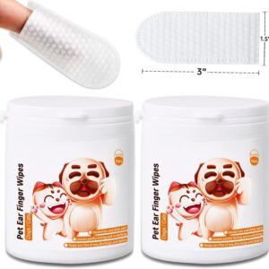 Ohrpflege FingerPads für Hunde 100 Stück – Ohrreiniger für Hunde – Pflege & Hygiene – Hunde Ohrenreinger -Ohrenpflege Hund – Biologisch abbaubar praktischer Ohrreiniger Hund – bei Ohrenentzündung Hund