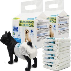 BPS Hygiene-Höschen, 16 Stück, für Hunde, physiologische Haustiere, hygienische Höschen, 5 Größen zur Auswahl, XL BPS-2185 x 2
