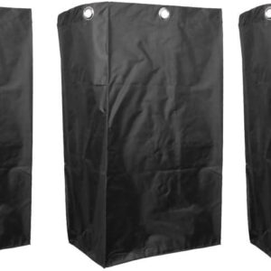 Wasserdichter Wäschekorb Ersatzbeutel 3er Pack, langlebig und leicht zu reinigen, ideal für Reinigungswagen
