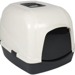 Ebi, Cat House Eclipse 70 Zen Series L – 56 x 70 x 46 cm, Weiß, für Hygiene, Weiß, Katze