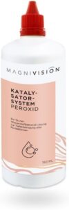 MAGNIVISION Katalysatorsystem Peroxidlösung für Kontaktlinsen, 360 ml Peroxid-Lösung für weiche Kontaktlinsen zur täglichen Reinigung und Aufbewahrung, boratfrei & made in Europe