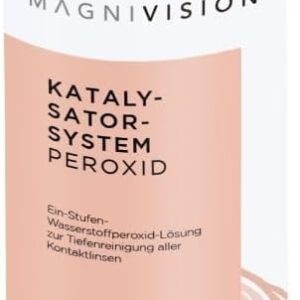 MAGNIVISION Katalysatorsystem Peroxidlösung für Kontaktlinsen, 360 ml Peroxid-Lösung für weiche Kontaktlinsen zur täglichen Reinigung und Aufbewahrung, boratfrei & made in Europe