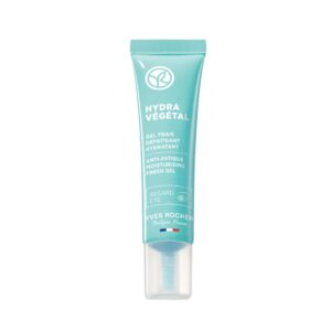 Yves Rocher HYDRA VÉGÉTAL – Belebende Augenpflege – Gel-Creme für mehr Feuchtigkeit – Gegen Augenringe & Schwellungen – 15 ml