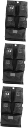JECOMPRIS 3st Aufbewahrungstasche Reinigungsbeutel Gorillawagen Reinigungswagen Hausmeister-wagentasche Messingbeutel Trolley-ersatztasche Hausmeisterwagen Haushalts-Caddy Black Oxford-Stoff
