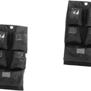 JECOMPRIS 2st Aufbewahrungstasche Reinigungswagen Trolley-ersatztasche Fahrbarer Wagen Haushalts-Caddy Reinigungsbeutel Hausmeisterwagen Hausmeister-wagentasche Oxford-Stoff Black