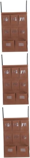 iplusmile 3st Aufbewahrungstasche Aus Leinen Reinigungswagen Handtaschen-Organizer Aufbewahrungstasche Für Schmutzige Kleidung Hängende Aufbewahrungstasche Bürowagen Coffee Oxford-Stoff