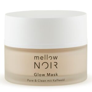mellow NOIR Glow Mask 50ml | tägliche Nachtcreme | Reduziert sichtbare Poren & Rötungen | Für eine ebenere Haut | Spürbarer Sofort-Effekt | Vegan | zertifizierte Naturkosmetik