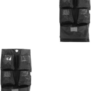 SOLUSTRE 2St Aufbewahrungstasche reinigungswagen reinigungstasche Organisator Tasche Reinigungskarre Putzwagen Messingbeutel fahrbarer Wagen Haushalts-Caddy Gorillawagen Oxford-Stoff Black