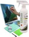 Evercleen 500 ml Bildschirmreiniger with Mikrofasertuch und Brillentuch – Streifenfreies Reinigungsspray für TV, PC OLED, Laptop, Smartphone – Made in Germany