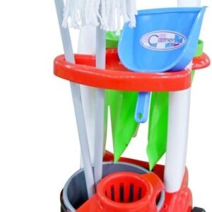 Coloma Putztrolley Reinigungswagen Putzwagen Eimer Besen Müllsäcke