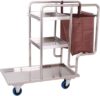 Bewegliche Wagen, Haushalts-Servierwagen, kommerzieller Edelstahl-Reinigungswagen mit leisen Rädern, Multifunktions-Hotel-Servicewagen mit Tasche