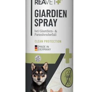 ReaVET Giardien Spray 250ml – Speziell für Hund & Katze, Konzentriertes Desinfektionsmittel Desinfektion Spray für Oberflächen und Umgebung bei gegen Giardien, Hygiene Spray