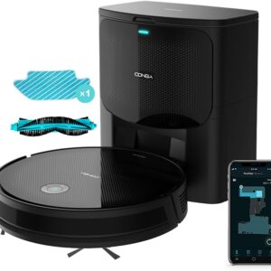 Cecotec Staubsaugerroboter mit Selbstentleerungsbasis Conga 2499 Ultra Home Advanced, Gyroskop-Technologie, 2100Pa, App, Multifunktionsbürste, 2 Seitenbürsten, Mop, automatische Beutelerkennung 3L