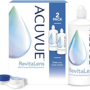 ACUVUE RevitaLens MPDS – Pflegemittel und Reiniger für weiche Kontaktlinsen mit antimikrobieller Wirkung – Wirkt mehr als 16 Stunden – 2 x 300 ml Kombilösung