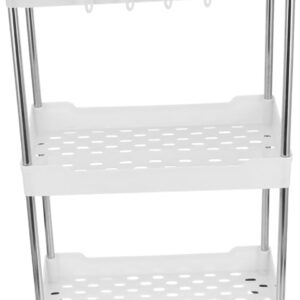 Garneck Putzwagen Reinigungswagen Rollwagen Schmal 3 Lagiger Rollender Aufbewahrungswagen Für Badezimmer Und Küche Platzsparendes Regal Auf Rollen Mobiles Trolley Regal Ideal Für Kleine Räume