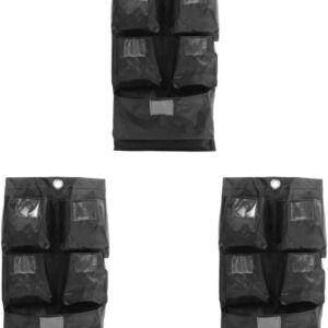 ULTECHNOVO 3St Aufbewahrungstasche reinigungswagen reinigungstasche Putzwagen Reinigungskarre Organisator Tasche Trolley-Ersatztasche Haushalts-Caddy Reinigungsbeutel Oxford-Stoff Black