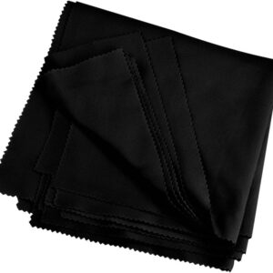 VCRANONR 10 Stück Microfaser Brillenputztücher Weich Mikrofasertücher 30×30 Schwarz Schallplatten Reinigen Microfasertuch Fußelfrei Reinigungstuch Microfaser für Schallplatten Microfasertuch Reinigung