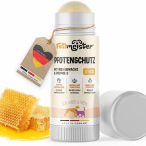 Fellmeister® Pfotenbalsam, Nasenbalsam Hund & Katze als Stick I Pfotenschutz bei empfindlichen und rissigen Pfoten I Natürliche Inhaltsstoffe mit Bienenwachs I Made in Germany