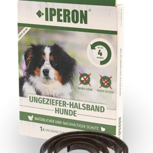 Iperon® Flohhalsband Hund 60 cm Zeckenhalsband für Hunde Zeckenschutz Flöhe Abwehr