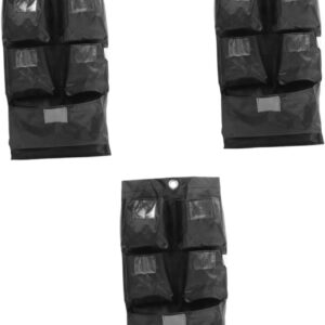 Mobestech 3st Aufbewahrungstasche Reinigungswagen Haushalts-Caddy Servicewagen Fahrbarer Wagen Reinigungsbeutel Für Haushaltswagen Trolley-ersatztasche Gorillawagen Black Oxford-Stoff