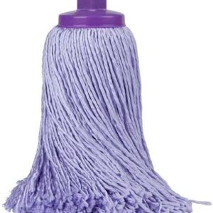 Mery – Professionelle Mikrofaser Mop, Die Originale, Extra großer Kopf, 100% Mikrofaser, super saugfähig, für große Flächen, universelle Schraubverbindung, Lila