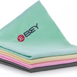 BEY® Supreme Clean – 4er Set Premium Mikrofasertücher | Vielseitig & Ultra-Weich, 68x42cm | Streifenfrei & Fusselfrei für Haushalt & Auto | Poliertuch | Fensterputztuch | Trockentuch | Reinigungstuch