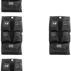 ULTECHNOVO 4 Stück Aufbewahrungstasche reinigungswagen reinigungstasche Organisator Tasche Reinigungskarre Putzwagen Servicewagen Messingbeutel Reinigungsbeutel Oxford-Stoff Black