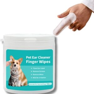 Ohr-Fingertücher für Hunde und Katzen, Ohrreiniger für Hunde, Pflege & Hygiene, entfernt Ohrenschmalz,beruhigt und desodoriert,lindert Juckreiz und Entzündungen