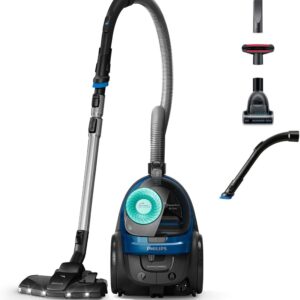 Philips 5000 Serie Beutelloser Staubsauger – Kompakt, 900 W Saugleistung, PowerCyclone 7, TriActive+ LED-Düse, HEPA Allergy H13-Filter, Multi-Oberflächen-Reinigung, Hygienisches Entleeren (FC9557/09)