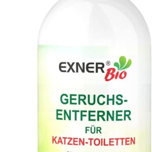Exner Bio Geruchsentferner für Katzentoiletten – Mit Mikroorganismen gegen Flecken und Gerüche bei Katzenurin, 100% natürlich & schonend – 500 ml Sprühflasche