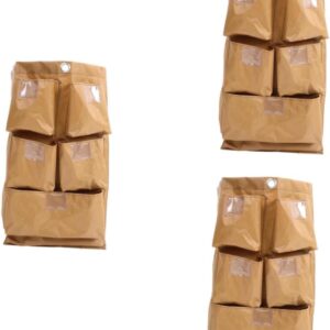 Gatuida 3St Aufbewahrungstasche reinigungswagen Messingbeutel Servicewagen Hausmeisterwagen Reinigungsbeutel Gorillawagen fahrbarer Wagen Trolley-Ersatztasche Oxford-Stoff Coffee