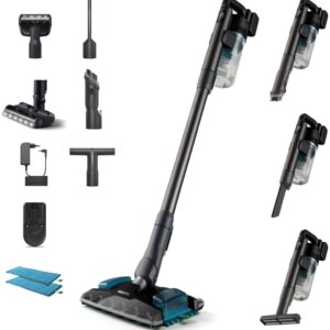 Philips SpeedPro Max Kabelloser Staubsauger XC8055/01, Raspberry, Blueberry, Aqua, Saug-und Wischdüse Gen2 ETM Sehr Gut