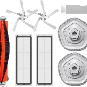 Sirxlevcy für Bot W10 W10 Pro Selbstreinigender Roboter Staubsauger und Wischmop HauptseitenbüRste Hepa Filter Wischpads