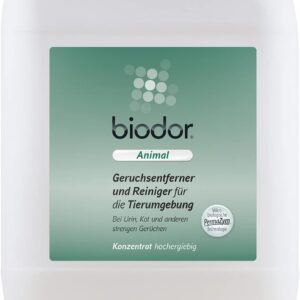 Biodor Animal Konzentrat 10L – Geruchsneutralisierer, Geruchsentferner & Reiniger für die Tierumgebung – Enzymreiniger Urin, Kot & anderen strengen Gerüchen – Hundeurin, Katzenurin Geruchsentferner